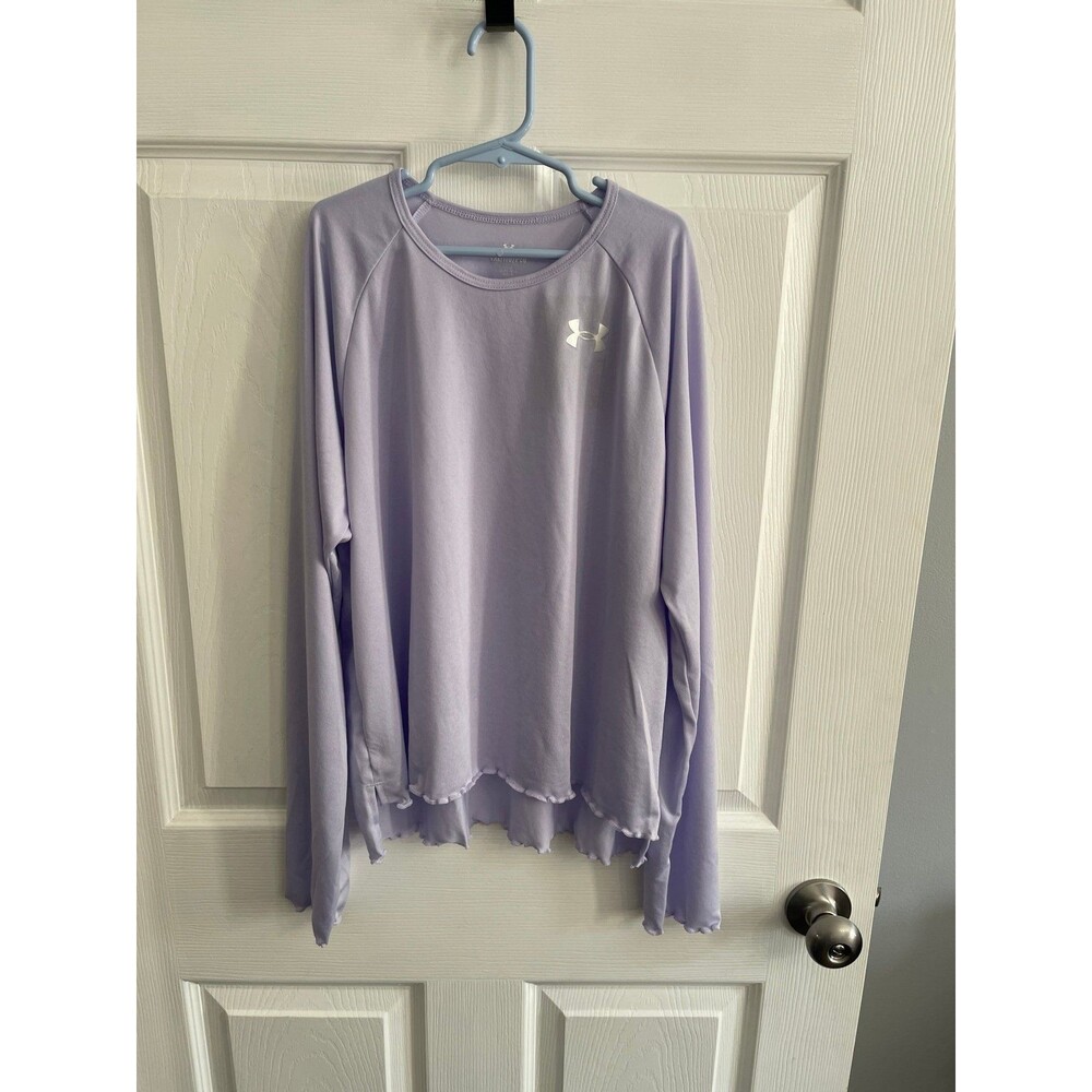 Under Armour UA Tech Long Sleeve Top Size YXL Purple New With Tag
